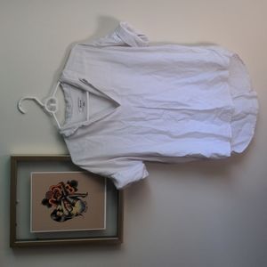 Madewell oversized white linen shirt